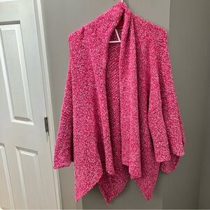 Free People Slouchy Oversized Open Front Pink Cardigan-XS